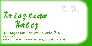 krisztian walcz business card